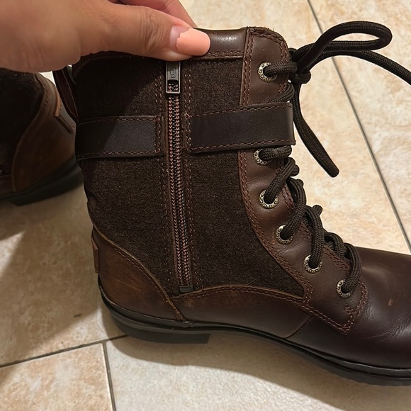 UGG Dark Brown Leather Boots - Picture 4 of 8
